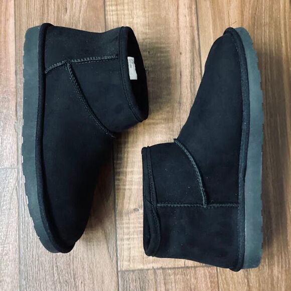 Arizona Jean Co Memory Foam Faux Suede Boots in Black Size 10 - Picture 1 of 10
